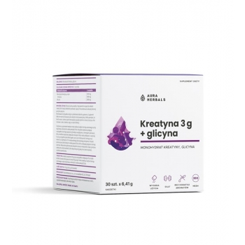 Kreatyna 3 g i Glicyna 3 g 30 sasz Aura Herbals